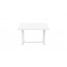 Azzurro Living Pavia Square Dining Table 48" With Matte White Aluminum Frame Matte White Aluminum - Front