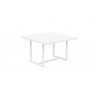 Azzurro Living Pavia Square Dining Table 48" With Matte White Aluminum Frame Matte White Aluminum - Side Angled