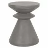 Essentials For Living Pawn Accent Table in Slate Gray Concrete - Front - Essentials For Living Pawn Accent Table in Slate Gray Concrete - Front