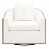 Paxton Swivel Club Chair - LiveSmart Peyton Pearl Natural Gray - Front Angle - Paxton Swivel Club Chair - LiveSmart Peyton Pearl Natural Gray - Front Angle