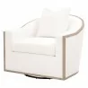 Paxton Swivel Club Chair - LiveSmart Peyton Pearl Natural Gray - Front Side Angle - Paxton Swivel Club Chair - LiveSmart Peyton Pearl Natural Gray - Front Side Angle