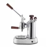 La Pavoni Professional Espresso Machine Chrome with Wood PCW-16 Side - La Pavoni Professional Espresso Machine Chrome with Wood PCW-16 Side