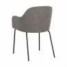 Sunpan Hensley Dining Armchair in Dawn Grey - Back Side Angle - Sunpan Hensley Dining Armchair in Dawn Grey - Back Side Angle