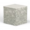Sunset West Antique Stone End Table - Square in Front Side Angle