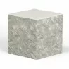 Sunset West Antique Stone End Table - Square in Front Side Angle - Sunset West Antique Stone End Table - Square in Front Side Angle