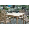 Anderson Teak Windsor 47" Square Table and 4 Wilshire Dining Armchair 4 - Anderson Teak Windsor 47" Square Table and 4 Wilshire Dining Armchair 4