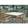Anderson Teak Windsor 47" Square Table and 4 Wilshire Dining Armchair 4 - Anderson Teak Windsor 47" Square Table and 4 Wilshire Dining Armchair 4