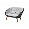 Cane Line Peacock 2-Seater Sofa, Cane-Line Soft Rope Light gray  - Cane Line Peacock 2-Seater Sofa, Cane-Line Soft Rope Light gray 
