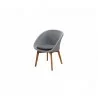 Cane-Line Peacock Chair W/Teak Legs, Cane-Line Soft Rope Gray with Cusion - Cane-Line Peacock Chair W/Teak Legs, Cane-Line Soft Rope Gray with Cusion
