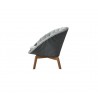 Cane-Line Peacock Lounge Chair Dark Gray Side View