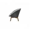 Cane-Line Peacock Lounge Chair Dark Gray Side View - Cane-Line Peacock Lounge Chair Dark Gray Side View