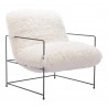 Pelut Accent Chair White - Angled 1