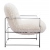 Pelut Accent Chair White - Side