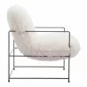 Pelut Accent Chair White - Side - Pelut Accent Chair White - Side