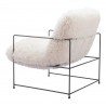 Pelut Accent Chair White - Back Left