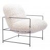 Pelut Accent Chair White - Angled 2