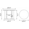 Pemba Coffee Table Multicolor - Dimensions