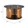 Pemba Coffee Table Multicolor - Table Dimensions