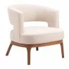 Penryn Accent Chair in Beige - Angled - Penryn Accent Chair in Beige - Angled