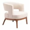 Penryn Accent Chair in Beige - Angled 2 - Penryn Accent Chair in Beige - Angled 2