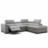 J&M PERLA PREMIUM LEATHER SECTIONAL IN LIGHT GREY 001 - J&M PERLA PREMIUM LEATHER SECTIONAL IN LIGHT GREY 001