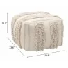 Peru Ottoman in Beige- seat dimension - Peru Ottoman in Beige- seat dimension