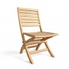 Anderson Teak 47" Round Butterfly Folding Table and Andrew Folding Chair chair 1