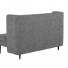 Sunpan Santos Two Seater Sofa - Chacha Grey - Back Side Angle