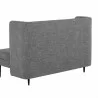 Sunpan Santos Two Seater Sofa - Chacha Grey - Back Side Angle - Sunpan Santos Two Seater Sofa - Chacha Grey - Back Side Angle