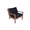Coastal Wooden Club Chair - Navy
