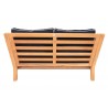 Royal Teak Coastal Loveseat - Navy Cushion - Back