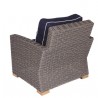 Sanibel Wicker Deep Seating Club Chair - Navy - Back View