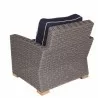 Sanibel Wicker Deep Seating Club Chair - Navy - Back View - Sanibel Wicker Deep Seating Club Chair - Navy - Back View