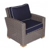 Sanibel Wicker Club Chair Navy