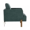 Sunpan Lorilyn Lounge Chair - Danny Sage Green - Side Angle