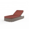 Coronado Adjustable Chaise in Canvas Henna w/ Self Welt - Front Side Angle