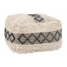 Pisco Ottoman in Beige & Black- Angular View 1