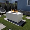 Pismo 48" Fire Pit - Powder Coated White OUTDOOR CLOSE VIEW