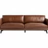 Sunpan Rogers Sofa Shalimar Tobacco Leather - Front Angle  - Sunpan Rogers Sofa Shalimar Tobacco Leather - Front Angle 
