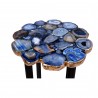 Moe's Home Collection Azul Agate Accent Table - Closeup Top Angle