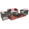 Panama Jack Outdoor Graphite 4-Piece Living Set with Cushions