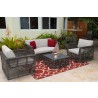Panama Jack Outdoor Graphite 4-Piece Living Set with Cushions Outdoor View