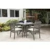 Panama Jack Outdoor Graphite Stackable Arm Chair - Panama Jack Outdoor Graphite Stackable Arm Chair