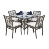 Panama Jack Outdoor Graphite 5-Piece Armchair Dining Set with Cushions