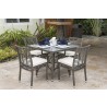 Panama Jack Outdoor Graphite 5-Piece Armchair Dining Set with Cushions