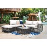 Panama Jack Outdoor Graphite 6-Piece Sectional with Cushions Full View