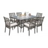 Panama Jack Outdoor Graphite 7-Piece Armchair Dining Set with Cushions