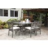 Panama Jack Outdoor Graphite 7-Piece Side chair Dining Set with Cushions