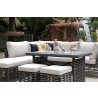 Panama Jack Outdoor Graphite 7-Piece High Ct Sectional with Cushions