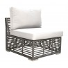 Panama Jack Outdoor Graphite Modular Armless Chair with Cushions